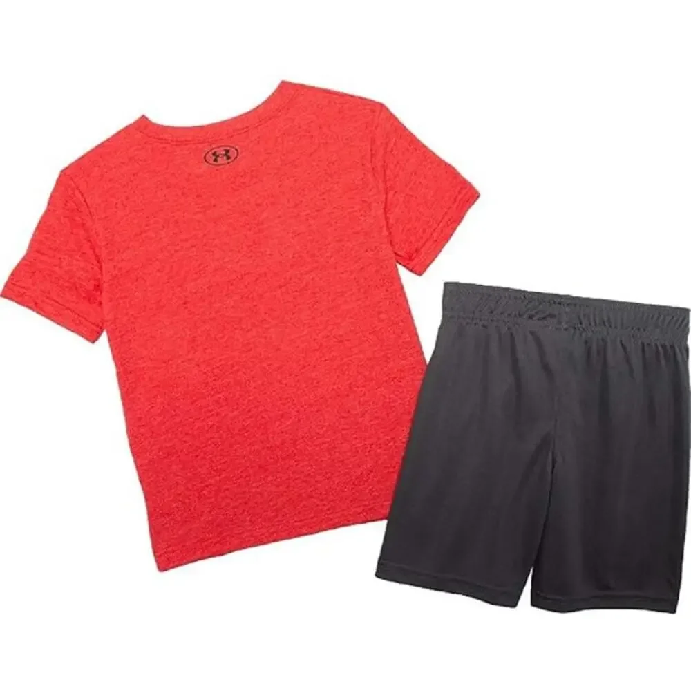 NWT Under Armour Boy's Core Logo Shirt and Shorts Set sz 6